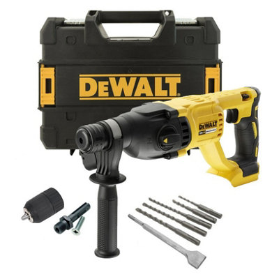 Dewalt Dch133N 18V Brushless Sds Hammer Drill 3 Mode Bare + Tstak + Chuck +Bits from B&Q