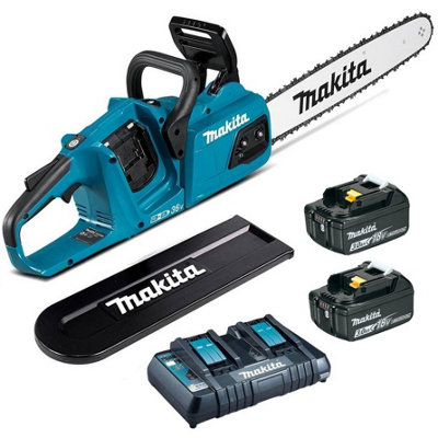 Makita Duc405rt2 Twin 18V 36V Lxt Li-Ion Cordless Brushless Chainsaw 40Cm 2X3ah