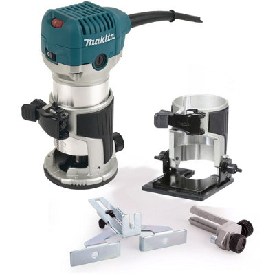 Makita Rt0700Cx4 240V 1/4" Router Laminate Trimmer With Guide And Bevel Base from B&Q