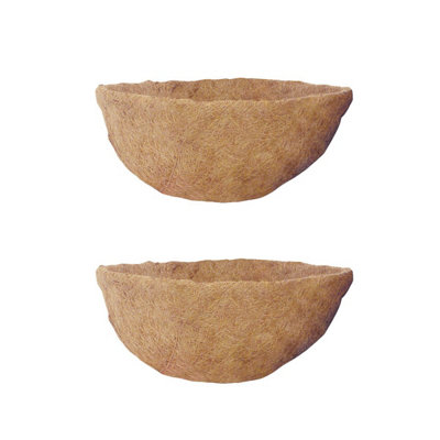 2 X Kingfisher 40Cm 16 Inch Hanging Basket Coco Liner Replacement Flower Planter from B&Q