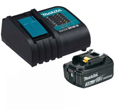 Makita Bl1830 Lithium Ion 3.0Ah Battery + Dc18sd 9.6-18V 30 Minute Fast Charger Size 3