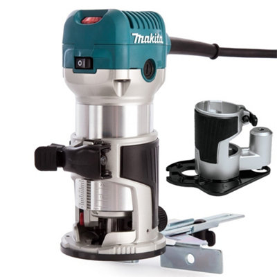 Makita Rt0700Cx4 240V 1/4" Router Laminate Trimmer With Guide And Offset Base from B&Q