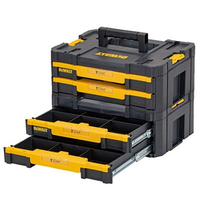Dewalt Dwst1-70706 Tstak Iv Tool Storage Box 2 Shallow Drawers 8L Capacity X 2 from B&Q