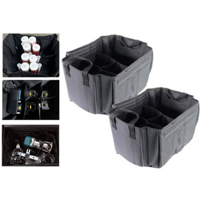2X Makita Makpac Canvas Organiser For Makpac Case Systainer Batteries Cartridge from B&Q