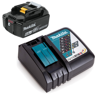 Makita Bl1860 18V 6.0Ah Lithium Battery Bl1860B + Dc18Rc Fast Charger By Buyaparcel from B&Q