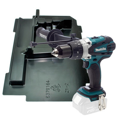 Makita Dhp458Z 18V Lithium Ion Lxt Combi Hammer Drill Metal Chuck + Makpac Inlay from B&Q