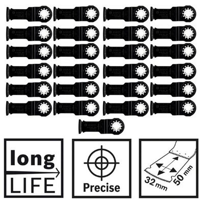 25 X Bosch Pro Bim Starlock Plunge Cut Saw Blade Aiz 32 Apb Wood Metal 50mm 32mm from B&Q