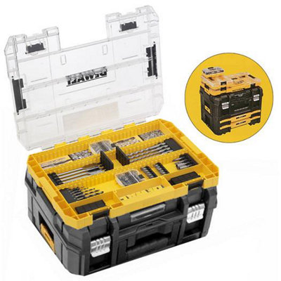 Dewalt Dt70762 85Pc Screwdriver Drill Bit Set Hss Large Toughcase + Tstak 2 Case from B&Q