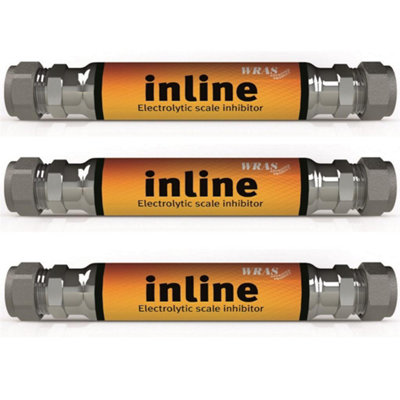 3X Trappex Inline Electrolytic Scale Reducer Inhibitor 15mm Compression Wras from B&Q