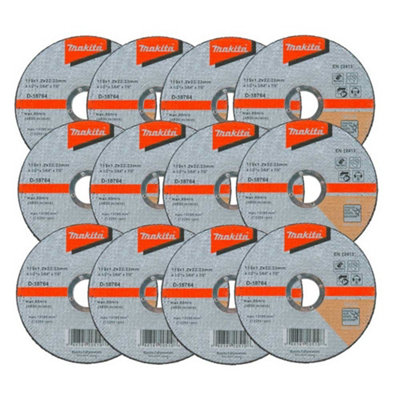  - 12X Makita D-18764 Fast Cutting Extra Thin Metal Grinder Disc 115mm 1.2 22.23mm