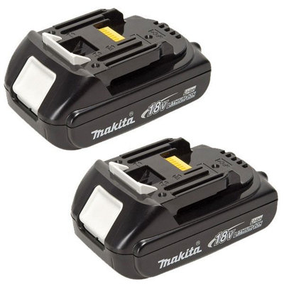 Makita 18V Lithium Ion 1.5Ah Compact Slim Battery Bl1815N Lxt Twin Pack Bl1815 from B&Q