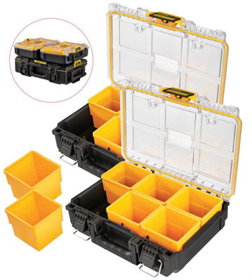 2X Dewalt Tough System 2.0 Dwst83392-1 1/2 Width Deep Tool Organiser +6 Inserts from B&Q