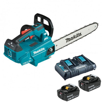Makita Duc306 Twin 18V 36V Lxt Li-Ion Brushless Tophandle Chainsaw 30Cm 2X6ah