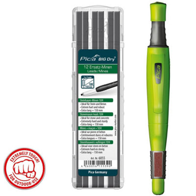 Pica Big Dry Longlife Automatic Trade Marker Pencil Hard 10H Graphite Refills from B&Q