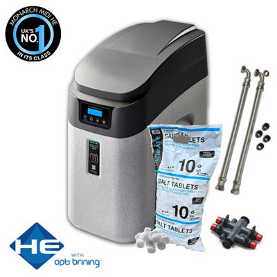 Monarch Water Monarch Midi He Freeflow Water Softener + 22mm Pressurised Unventented + Salt from B&Q
