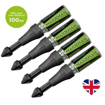 Marxman Black Deep Hole Chalk Marking Pen X4 Deep Marking Tool Over 45Mm Marxman1blk