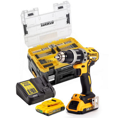 Dewalt Dcd796D2 18V Xr Brushless Combi Hammer Drill Tstak2X 2.0Ah + 85 Pc Set from B&Q
