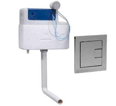 Roper Rhodes Torrent Concealed Dual Flush Wc Toilet Cistern +Square Chrome Plate from B&Q