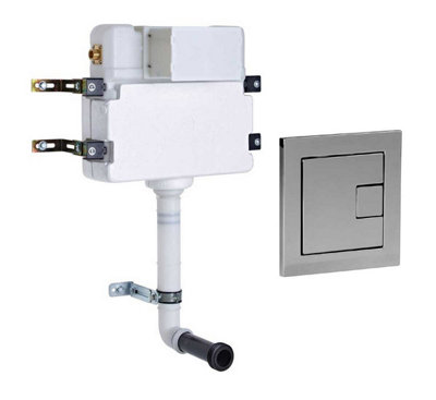 Roper Rhodes In Wall Concealed Dual Flush Wc Toilet Cistern +Square Chrome Plate from B&Q