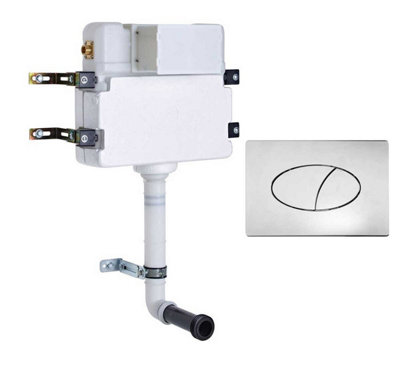 Roper Rhodes In Wall Concealed Dual Flush Wc Toilet Cistern Side +Ellipse Chrome from B&Q