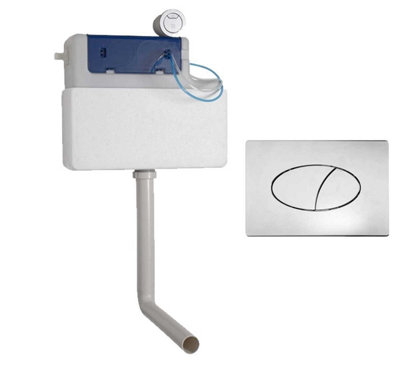 Roper Rhodes Cascade Concealed Dual Flush Wc Toilet Cistern + Ellipse Chrome from B&Q