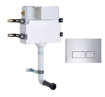 Roper Rhodes In Wall Concealed Dual Flush Wc Toilet Cistern + Plaza Chrome Plate from B&Q