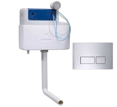 Roper Rhodes Torrent Concealed Dual Flush Wc Toilet Cistern + Plaza Chrome Plate from B&Q