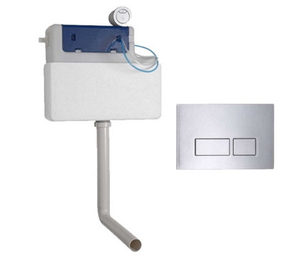Roper Rhodes Cascade Concealed Dual Flush Wc Toilet Cistern + Plaza Chrome Plate from B&Q