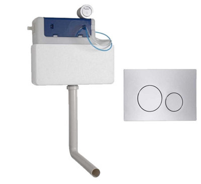 Roper Rhodes Cascade Concealed Dual Flush Wc Toilet Cistern + Rondo Chrome Plate from B&Q