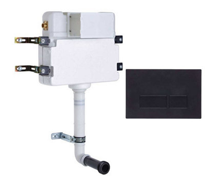 Roper Rhodes In Wall Concealed Dual Flush Wc Toilet Cistern + Plaza Black Plate from B&Q