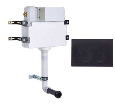 Roper Rhodes In Wall Concealed Dual Flush Wc Toilet Cistern + Rondo Black Plate from B&Q
