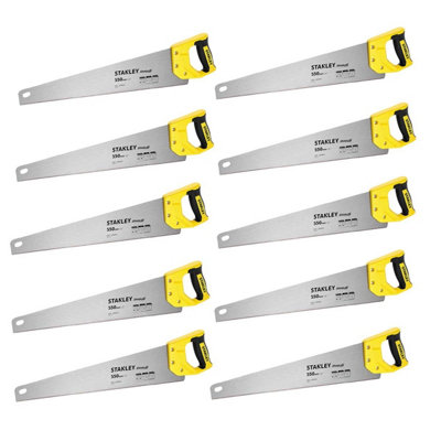X10 Stanley Sharpcut Handsaw 22 Inch 550mm 11Tpi Sta120372 1-20-372 Stht20372-1