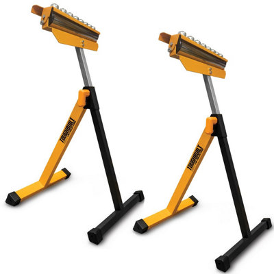 X2 Toughbuilt Tb-S210 3 In 1 Roller Stand Adjustable Material Stop Support Stand from B&Q