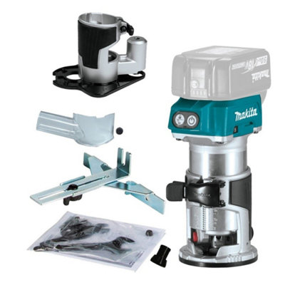 Makita Drt50Z 18V Lxt Brushless Cordless Laminate Router Trimmer + Offset Base