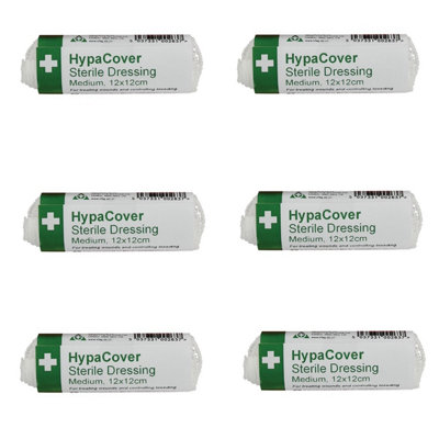 X6 Hypacover Sterile Dressing Hse Compliant 1St Aid Bandage 12Cm Medium D7631 from B&Q