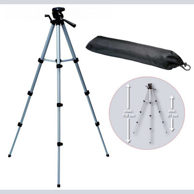 Buyaparcel Laser Level 1/4" Thread Tripod Telescopic 37Cm To 110Cm -Fits Makita Dewalt Imex from B&Q