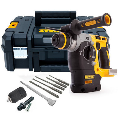 Dewalt Dch273Nt Xr 18V Sds Brushless Hammer Drill + Sds Bits Chisel + Chuck from B&Q