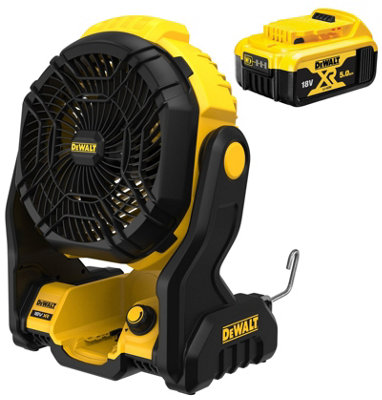 Dewalt Dce512N 18V Xr Cordless Portable Job Site Fan 180 Degree Pivot 5.0Ah Batt from B&Q
