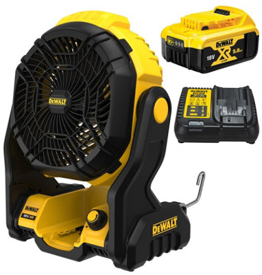 Dewalt Dce512N 18V Xr Cordless Portable Job Site Fan Pivot 5.0Ah Batt & Charger from B&Q