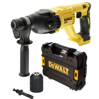 Dewalt Dch133N 18V Brushless Sds Hammer Drill 3 Mode Bare + Tstak Case + Chuck from B&Q