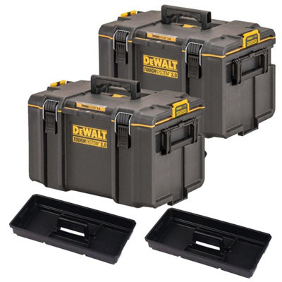 2X Dewalt Tough System 2.0 Dwst83342-1 Ds400 Stackable Organiser Toolbox Case from B&Q