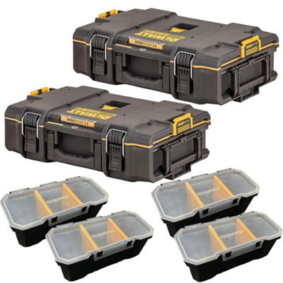 2X Dewalt Tough System 2.0 Dwst83293-1 Ds166 Stackable Toolbox Case 4 Organisers from B&Q