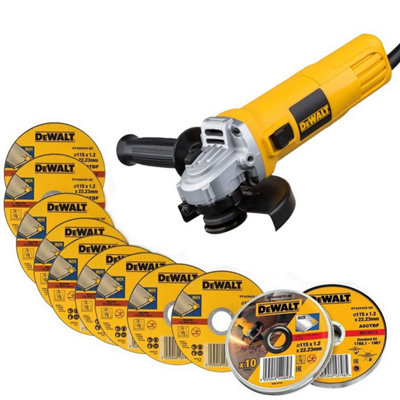 Dewalt Dwe4117 240V Corded 950W Angle Grinder 125mm 5.5"  + 10 Thin Discs + Tin from B&Q