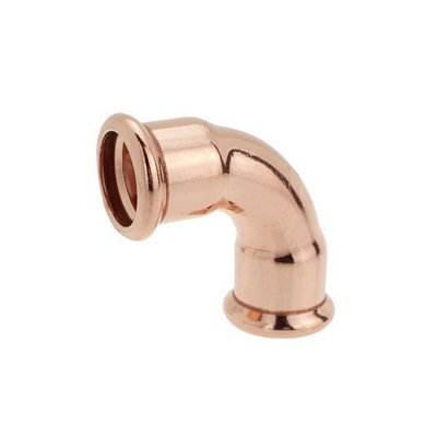 X10 22mm Copper Press Fit 90 Degree Elbow Wras Crimp Fitting from B&Q