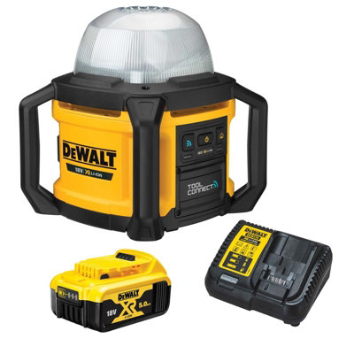 Dewalt Dcl074 18V Xr Cordless Tool Connect Area Site Job Light Led + 1X5Ah from B&Q