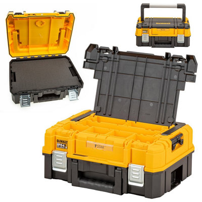 Dewalt Dwst83344-1 Tstak 2.0 Ip54 Stackable Power Tool Storage Box + Foam Inlay from B&Q