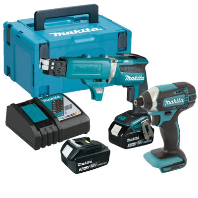 Makita Dfs452 18V Brushless Collated Autofeed Drywall Screwdriver Impact Driver from B&Q