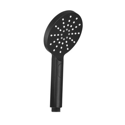 Buyaparcel Black 3 Mode Round Shower Head Abs