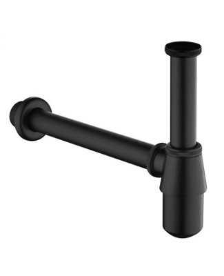 Buyaparcel Black Bottle Trap Waste Bathroom Basin Sink Pipe Adjustable Height & Outlet from B&Q