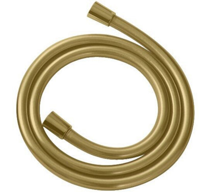 Buyaparcel Brushed Brass Smooth 1.5M 1500mm 8mm Pvc Shower Hose from B&Q